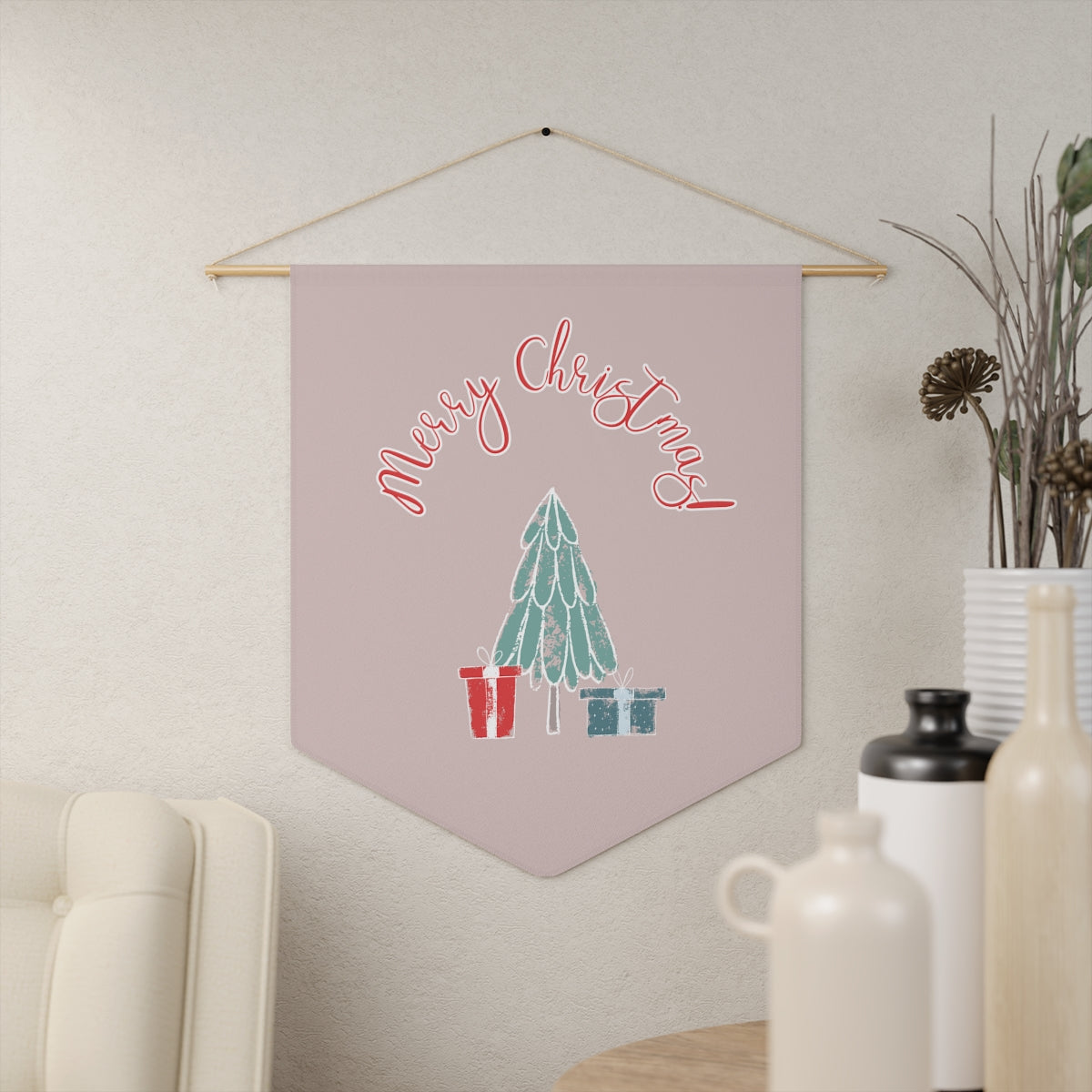 Holiday Pennant - Merry Christmas Tree