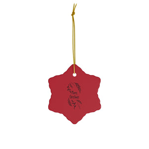 Ceramic Holiday Ornament - Merry Christmas Garland