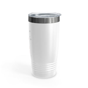 20oz White Ringneck Holiday Tumbler - All is Calm. All is Bright