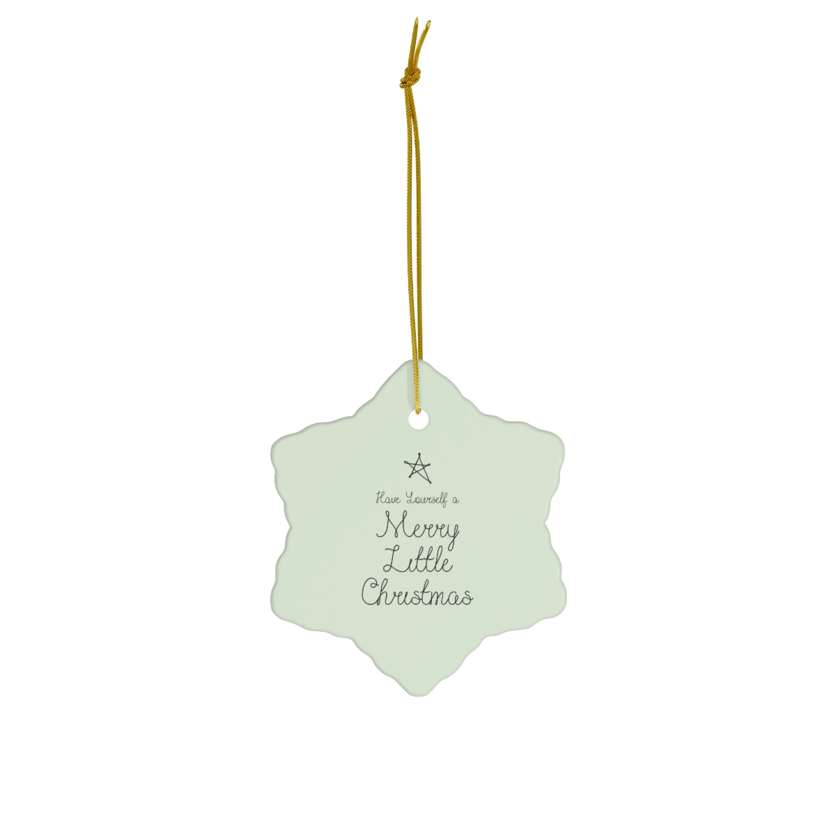 Ceramic Holiday Ornament - Merry Little Christmas