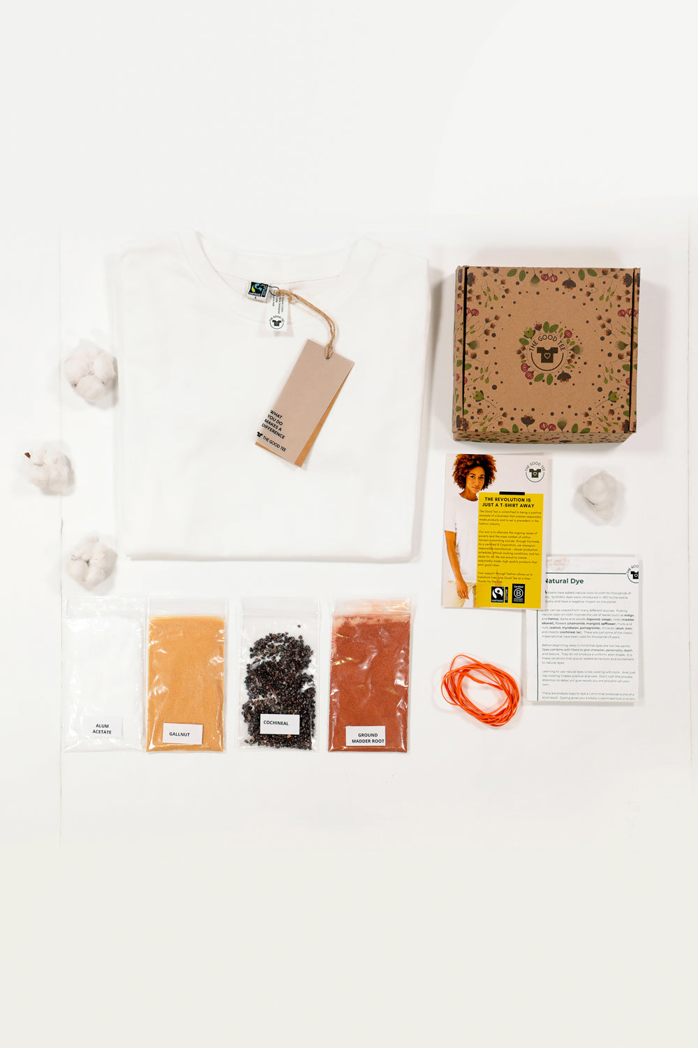 Pink &amp; Orange Natural Dye Kit &amp; Youth T-Shirt