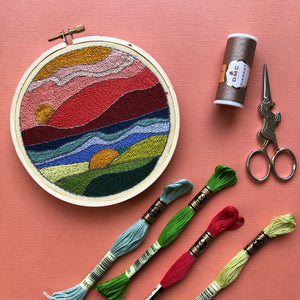 Stained Glass Landscape DIY Embroidery Kit