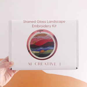 Stained Glass Landscape DIY Embroidery Kit