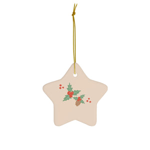 Ceramic Holiday Ornaments - Pinecones