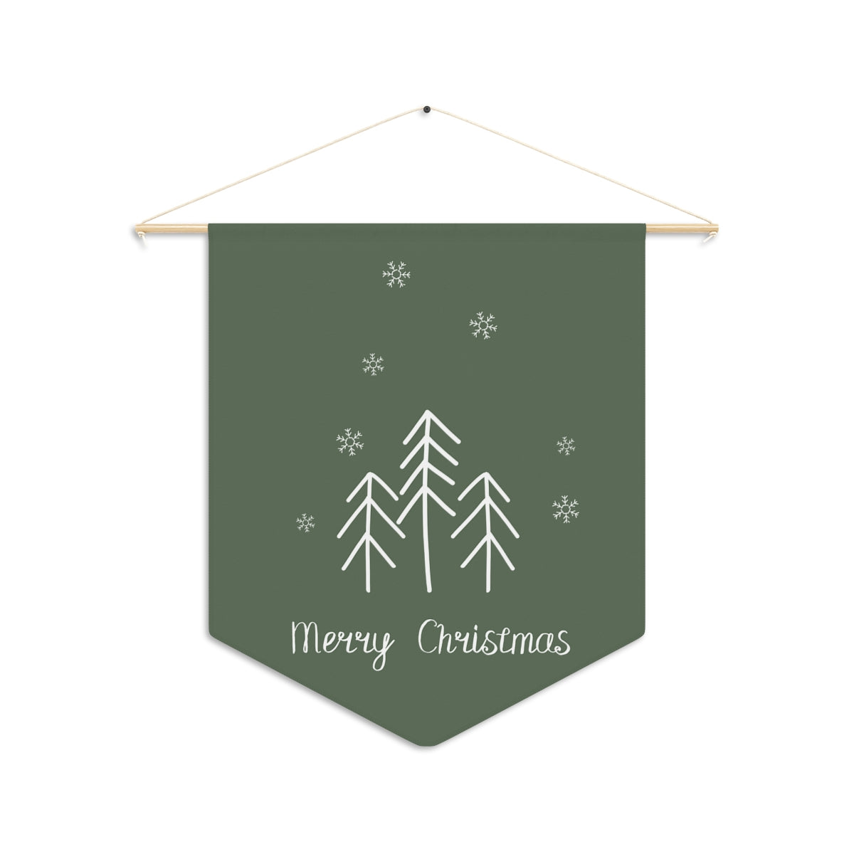 Holiday Pennant - Merry Christmas Evergreen Trees