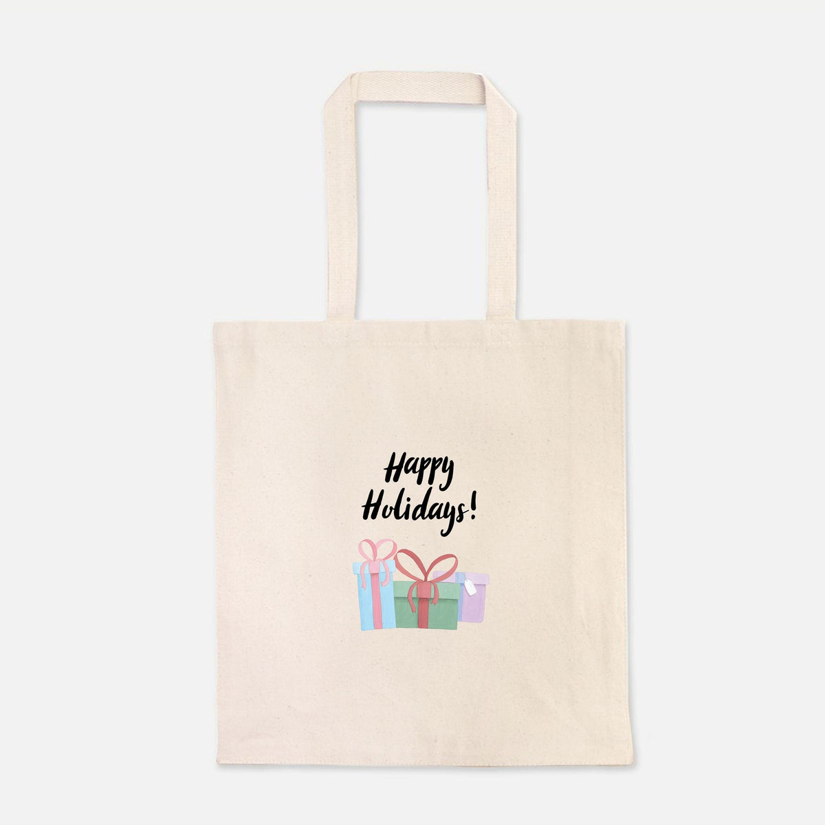 Heavy Cotton Tote Bag – Happy Holidays &amp; Presents