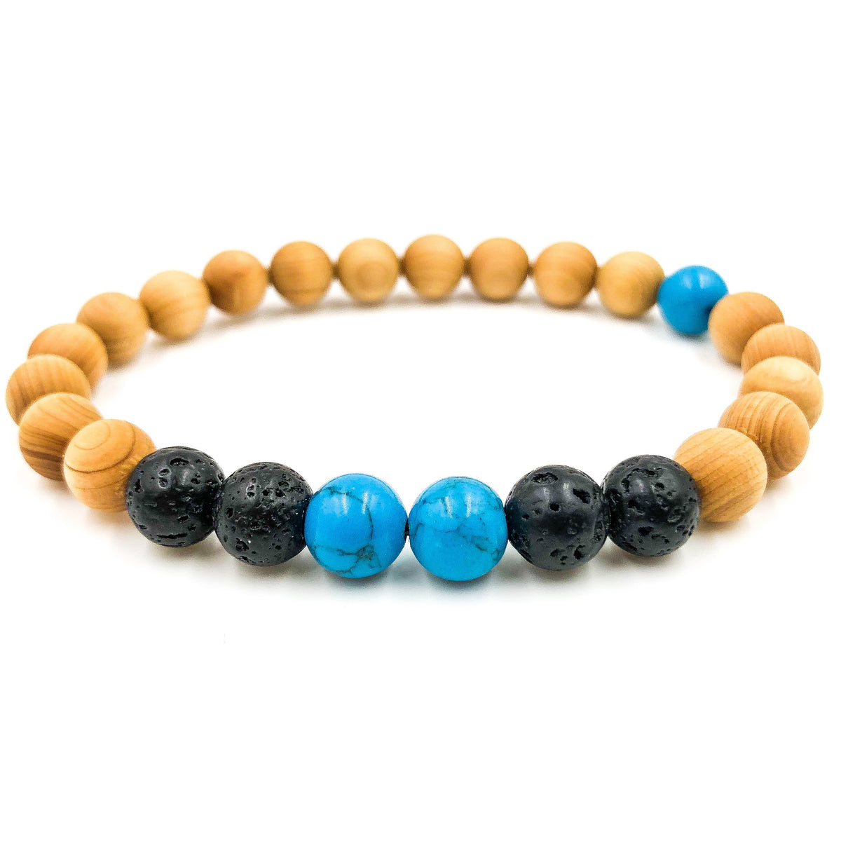 Central - Turquoise Howlite, Lava Rock, & Cedar