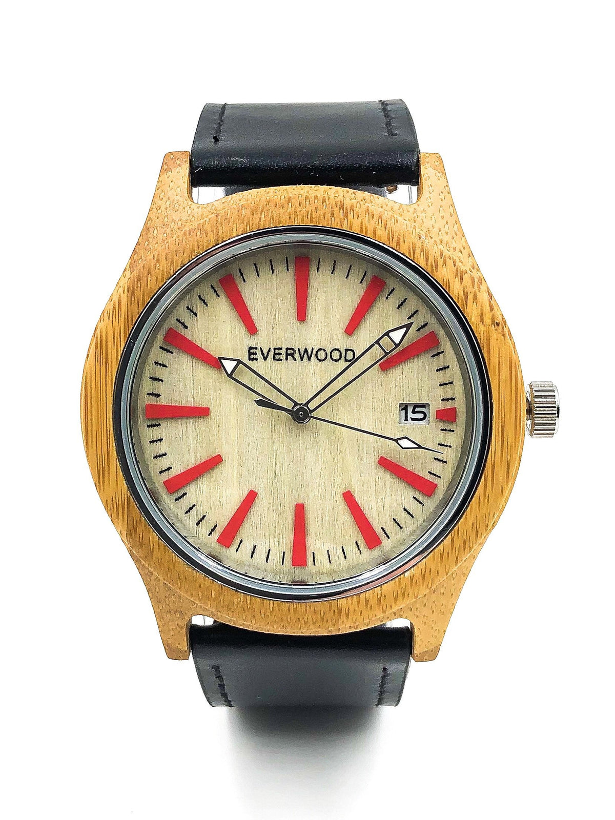 Kylemore - Bamboo Black Leather Watch
