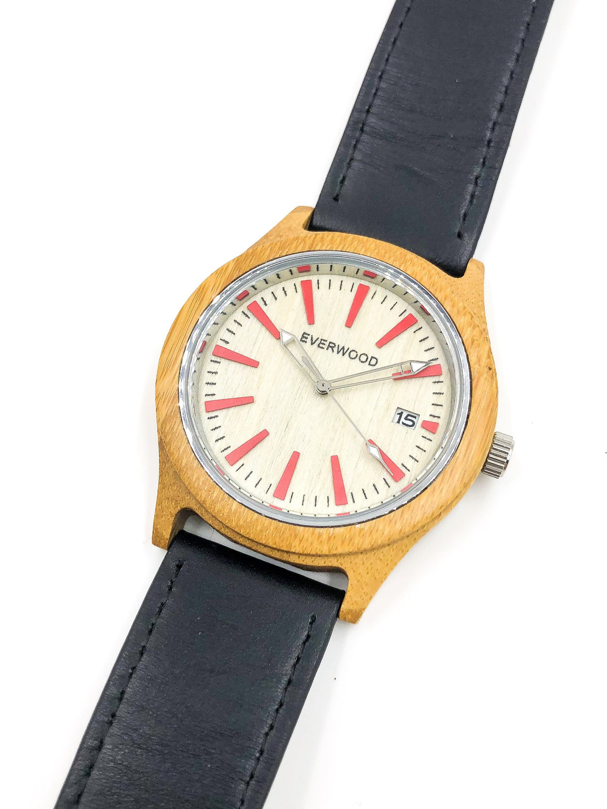 Kylemore - Bamboo Black Leather Watch