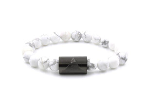 Rocky - White Howlite & Silver Gemstone Beaded Bracelet