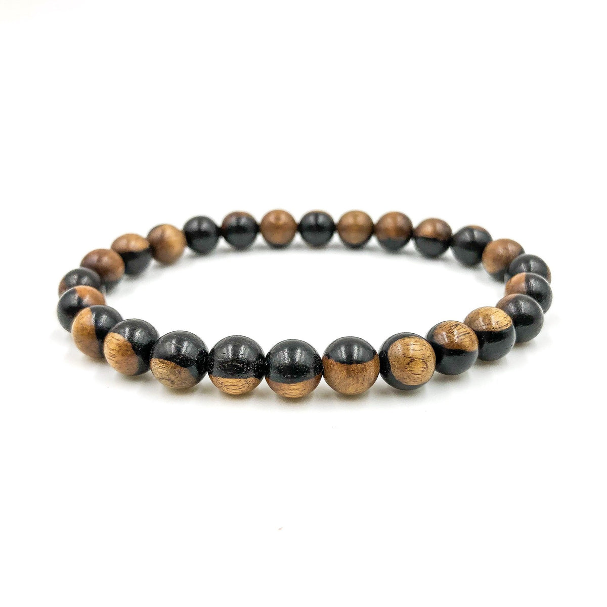 Union - Dual Black/Brown Sandalwood Mala Beaded Bracelet
