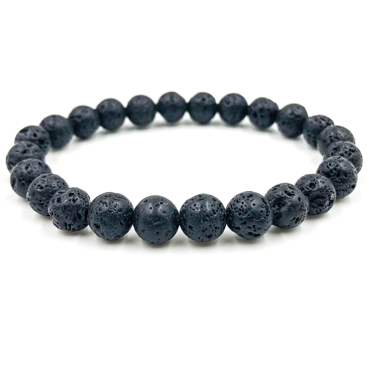 Union - Smooth Lava Rock Gemstone Beaded Bracelet