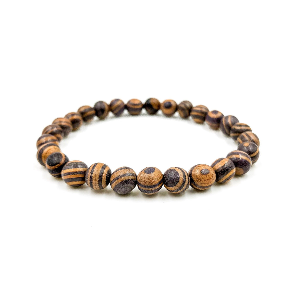 Union - Zebra Rosewood Mala Beaded Bracelet