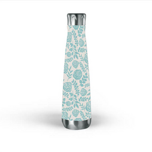 Baby Blue Floral Water Bottle