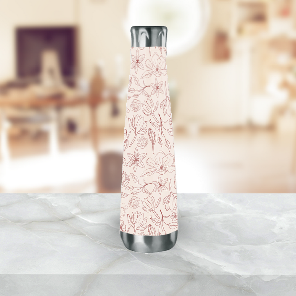 Burgundy Magnolia Water Bottle