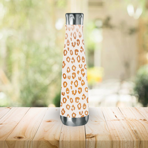 Copper Leopard Print Water Bottle