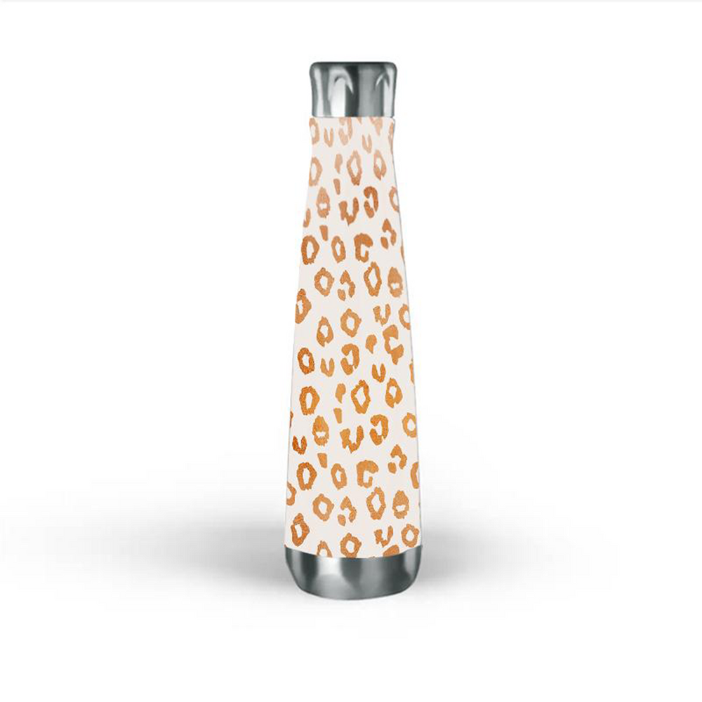 Copper Leopard Print Water Bottle
