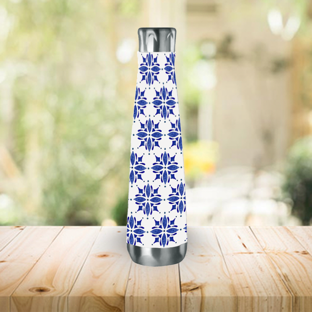 Dark Blue Tile Water Bottle