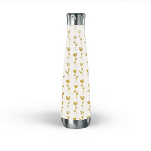 Gold Ink Flower Water Bottle