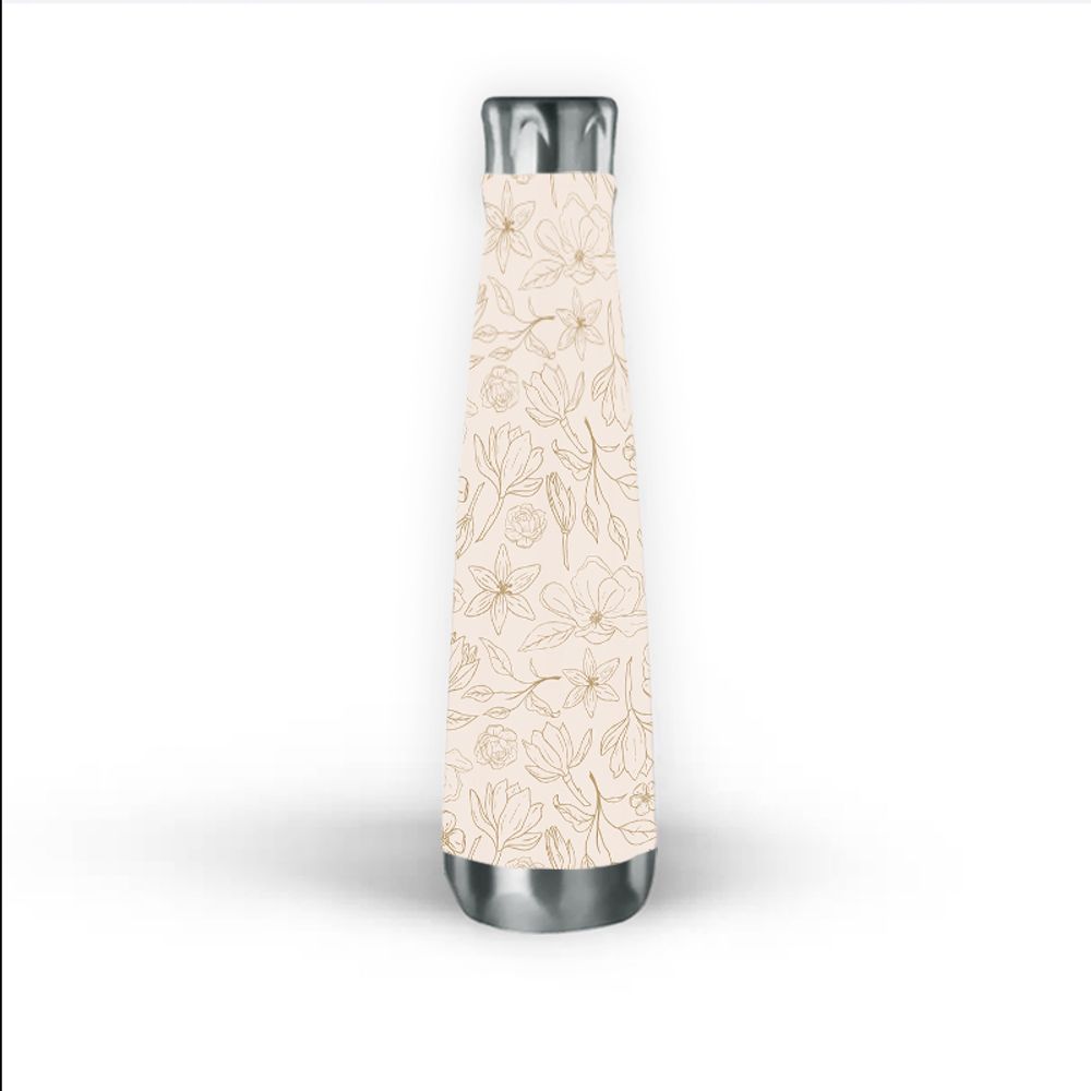 Gold Magnolia Water Bottle