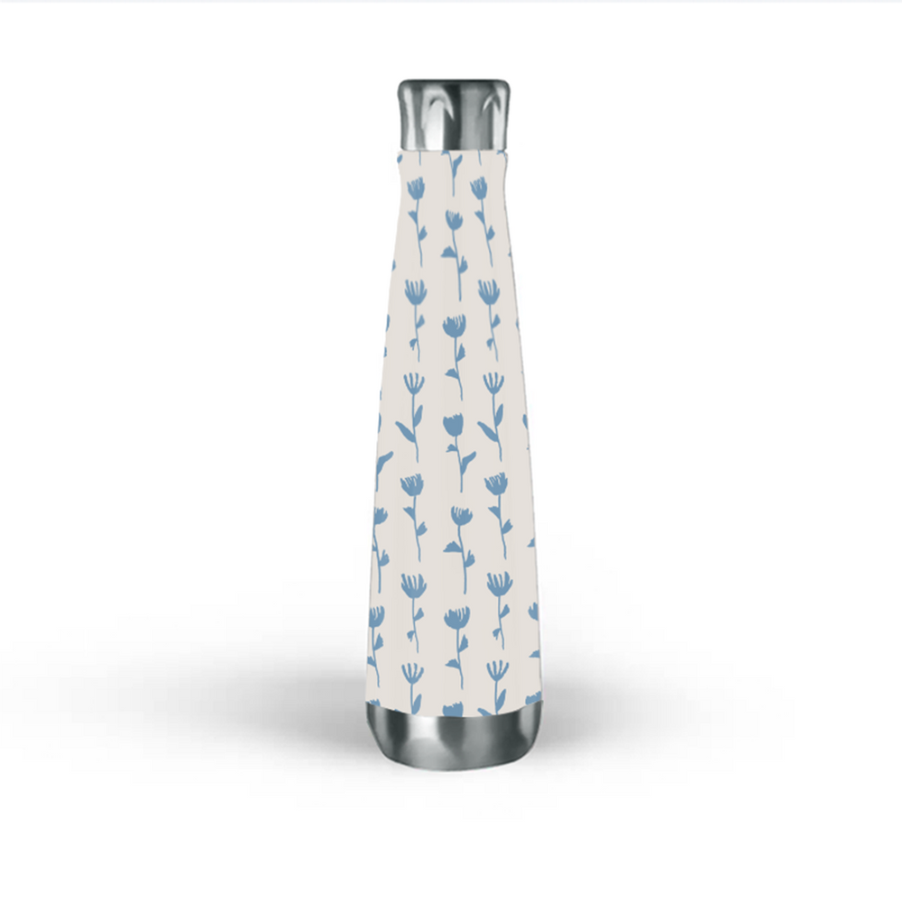 Light Blue Flower Water Bottle