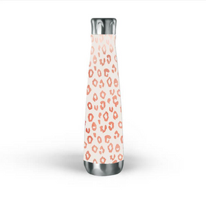 Rose Gold Leopard Print Water Bottle