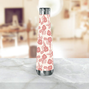 Warm Pink Floral Water Bottle