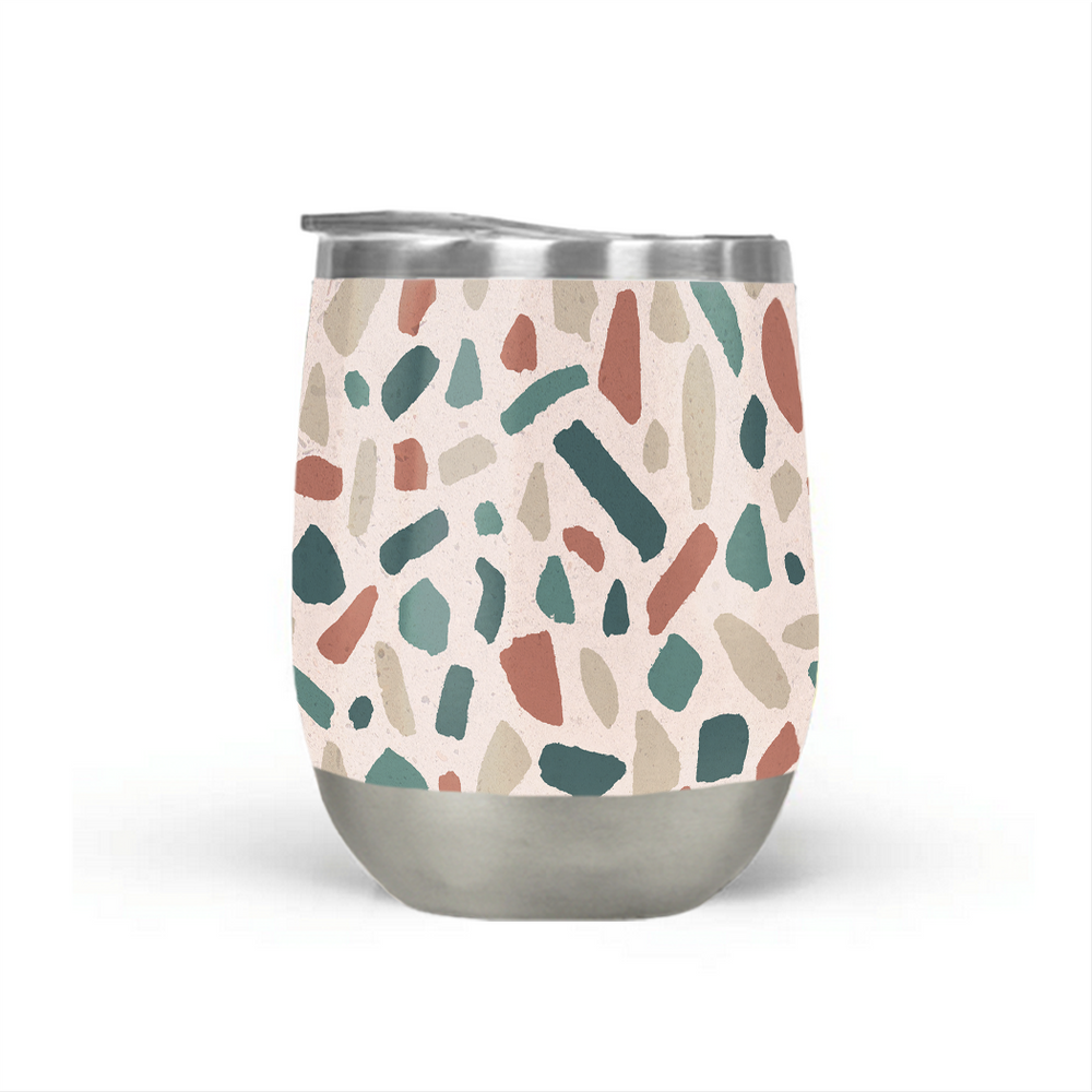 Warm Terrazzo Wine Tumbler