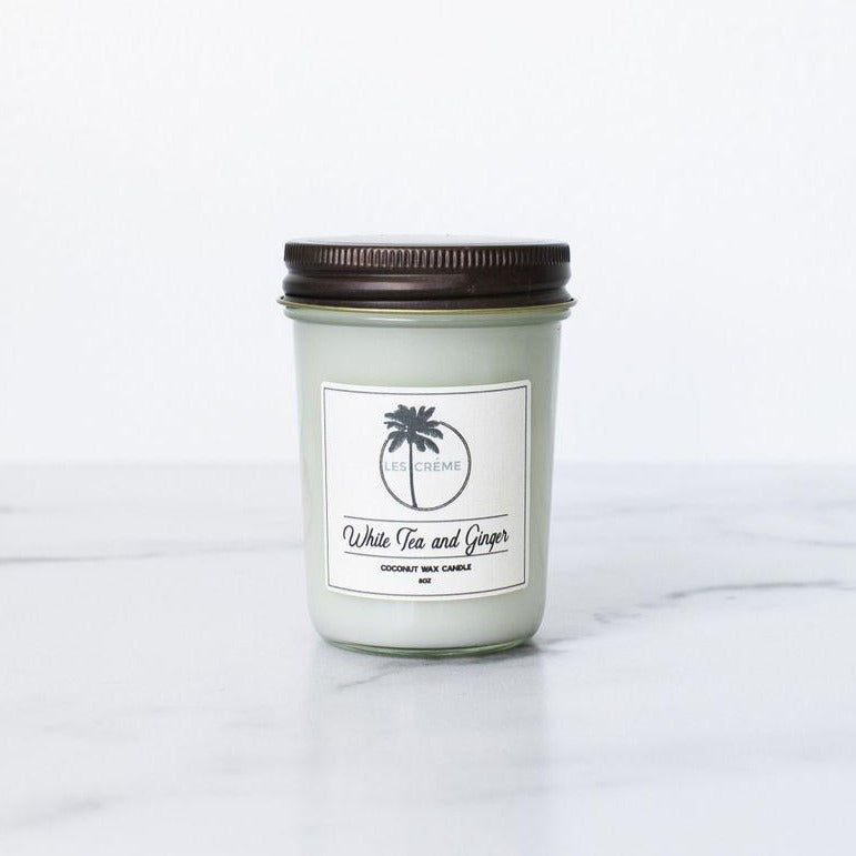 White Tea + Ginger Scent Coconut Wax Candle