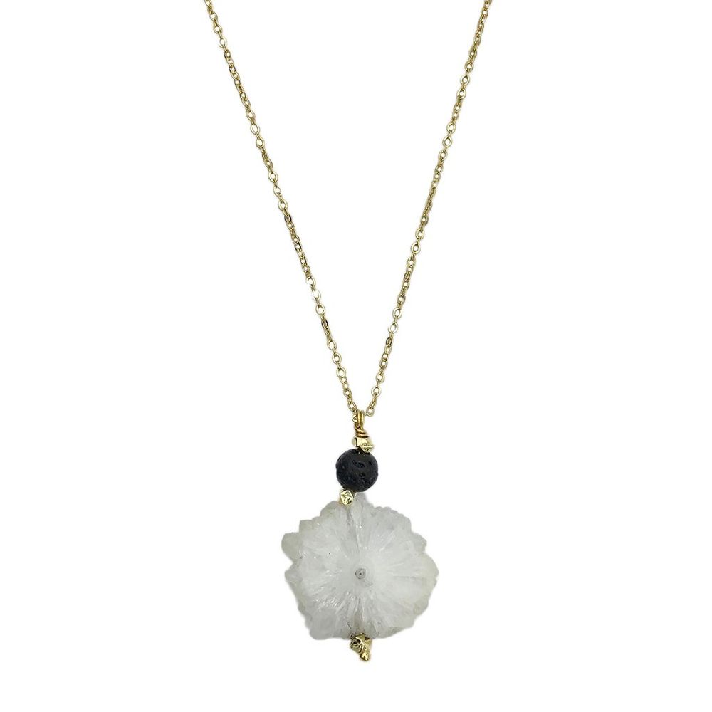 Solar Quartz Lava Necklace