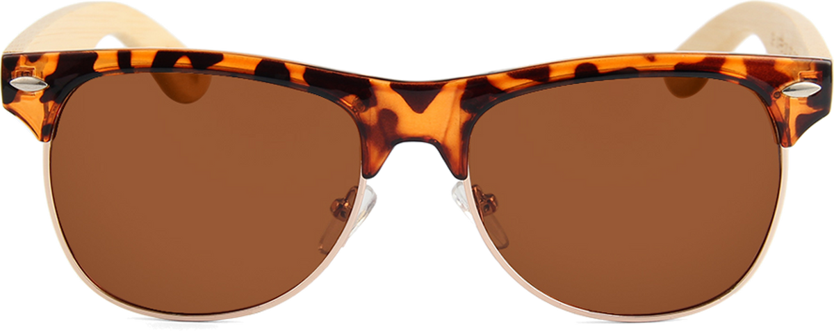 Real Bamboo Tortoise Frame Retro Shade Sunglasses