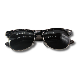 Real Ebony Brow-line Style Retro Shade Sunglasses