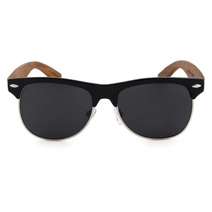 Real Ebony Brow-line Style Retro Shade Sunglasses