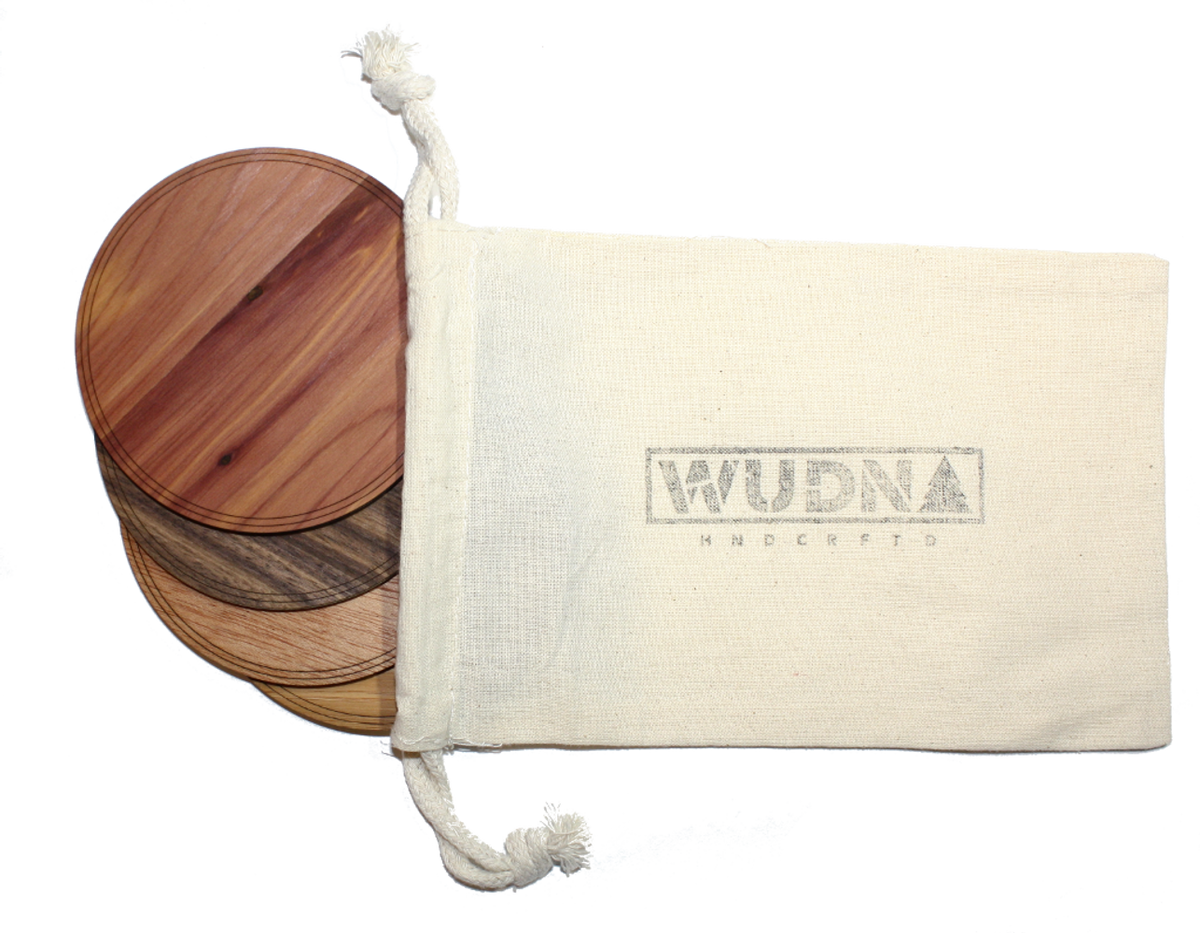 Wooden Coasters 4&quot; Shape Options 4-Pack