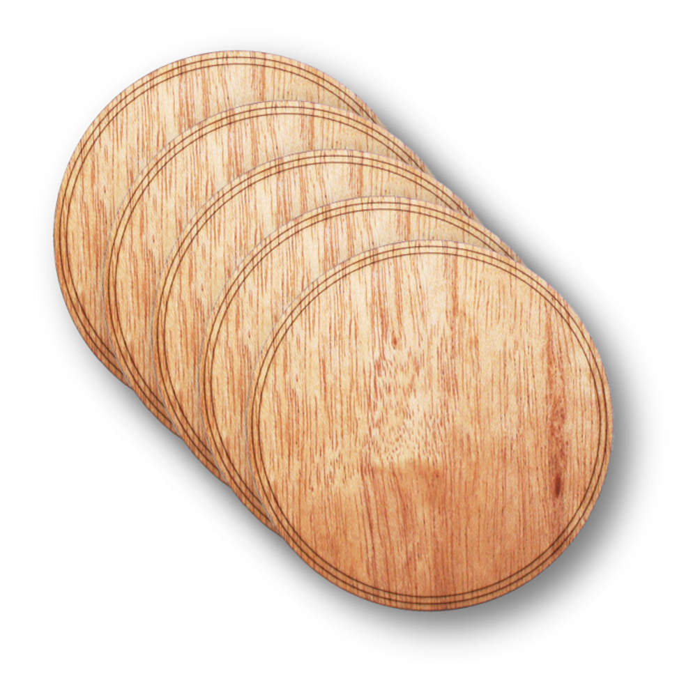 Wooden Coasters 4&quot; Shape Options 4-Pack
