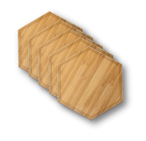 Wooden Coasters 4" 4-Pack Options