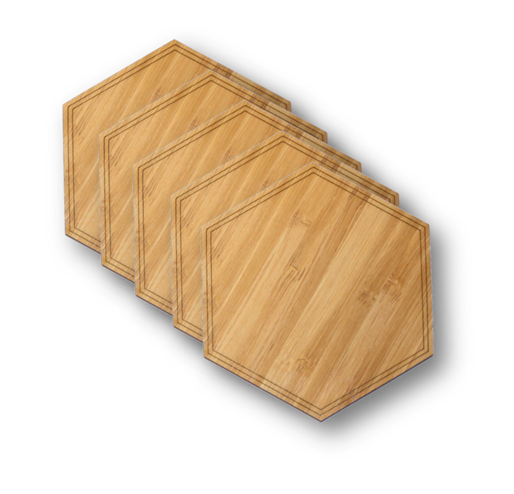 Wooden Coasters 4&quot; Shape Options 4-Pack