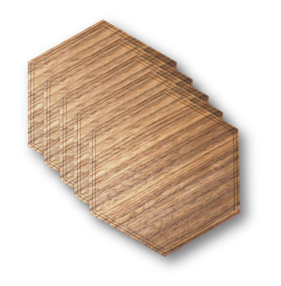 Wooden Coasters 4&quot; 4-Pack Options