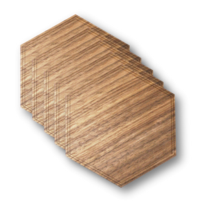 Wooden Coasters 4" 4-Pack Options