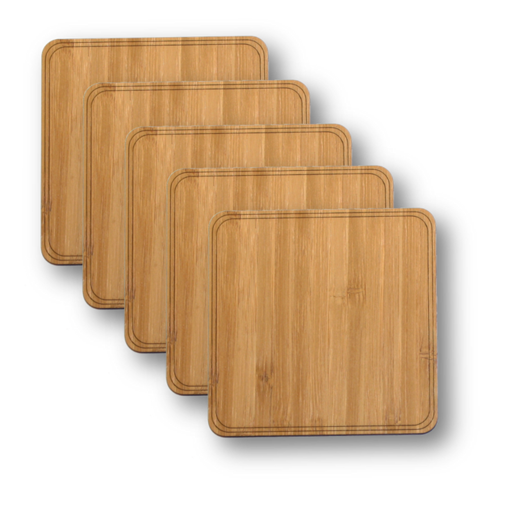 Wooden Coasters 4&quot; 4-Pack Options