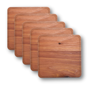 Wooden Coasters 4" Shape Options 4-Pack