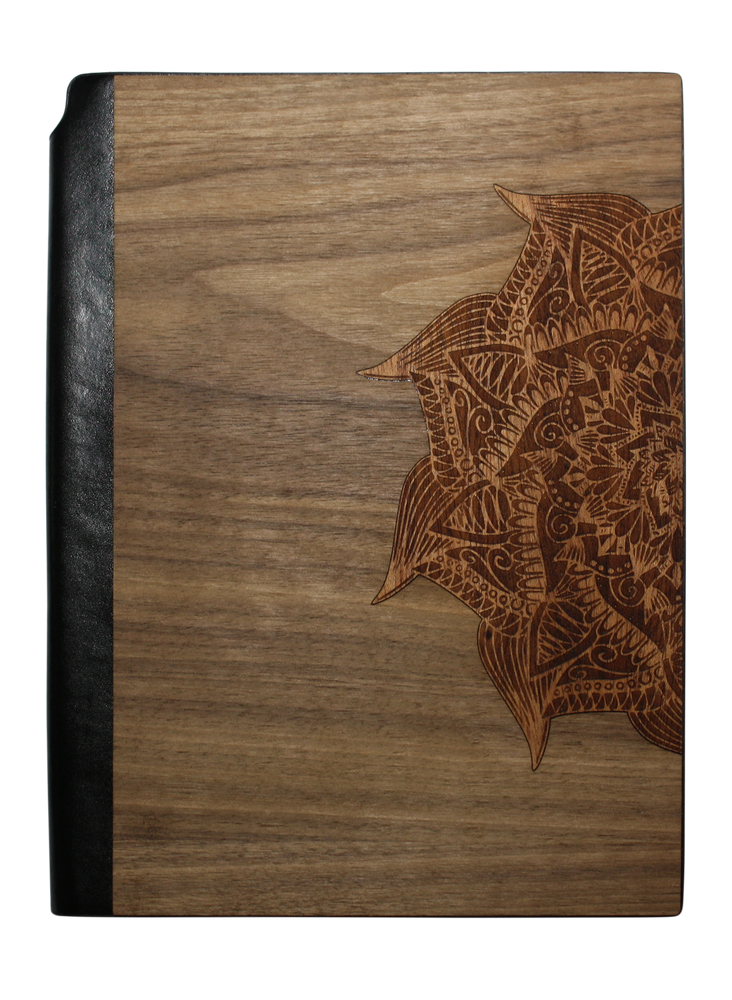 Wooden Journal | Yoga Mandala Inlay