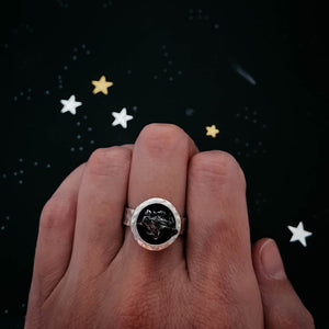 Chunky Round Authentic Meteorite Jewelry Set