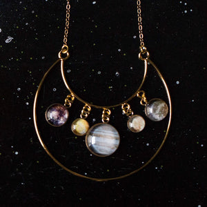 Galilean Moons of Jupiter Statement Necklace