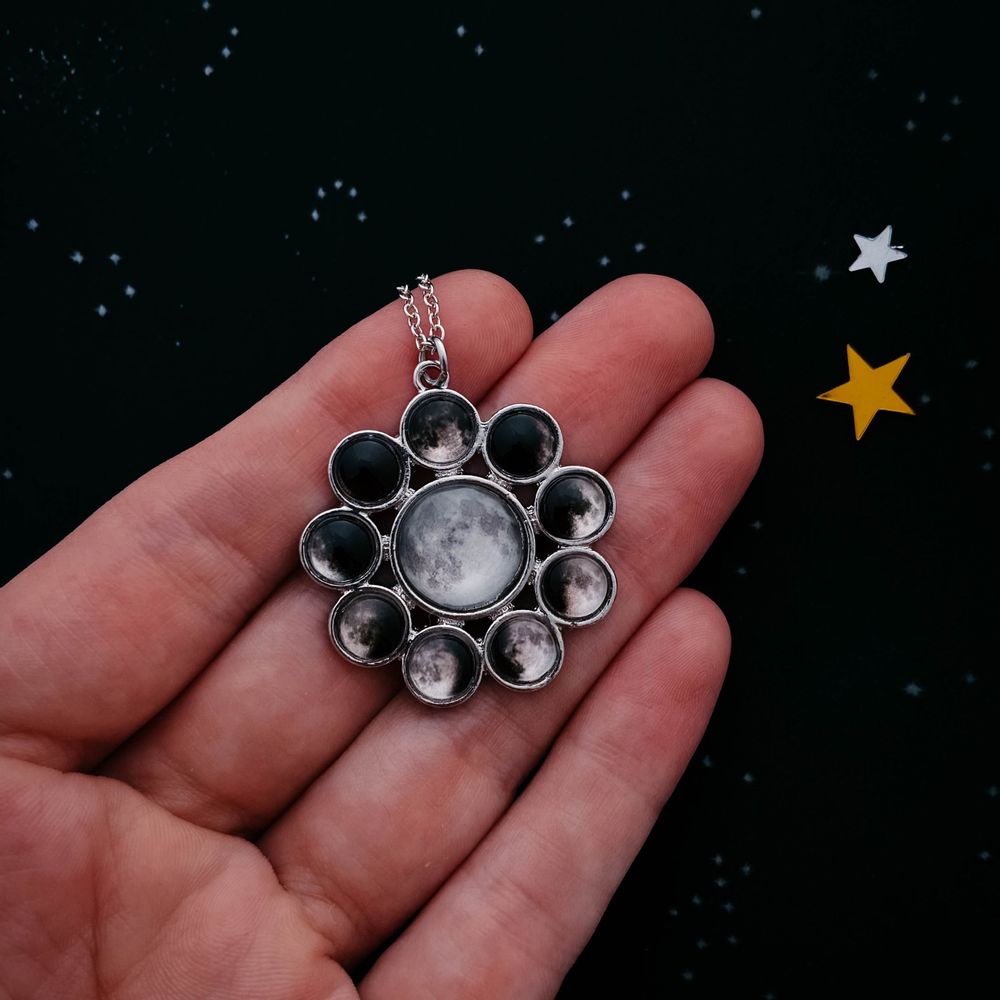 Moon Phase Halo Jewelry Set