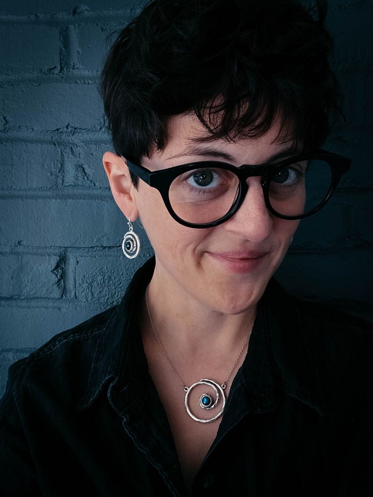 Spiral Silver Milky Way Pendant Necklace