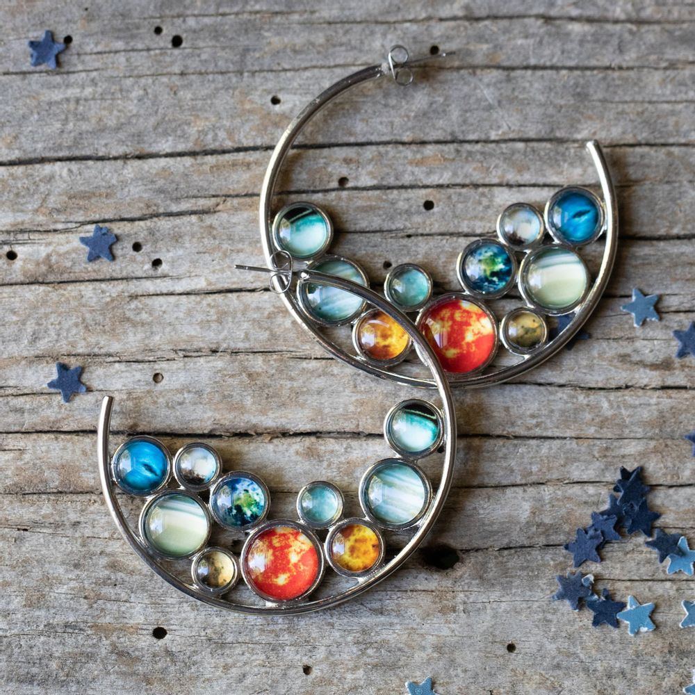 Solar System Hoop Earrings