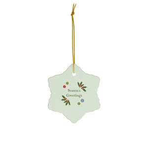 Ceramic Holiday Ornaments - Season's Greetings