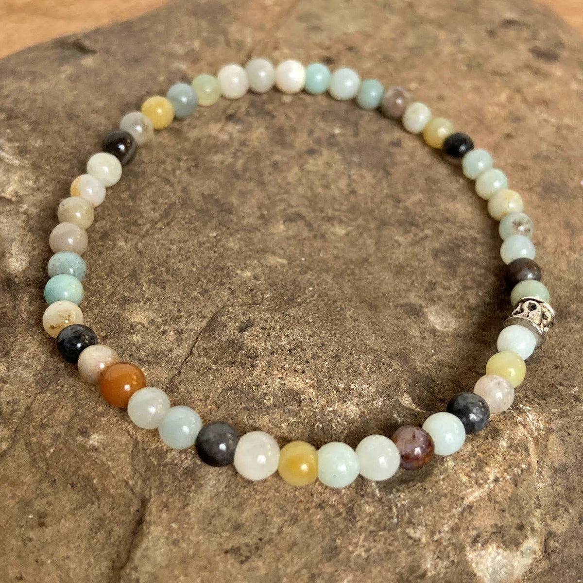 Black Gold Amazonite Mini Bead Bracelet