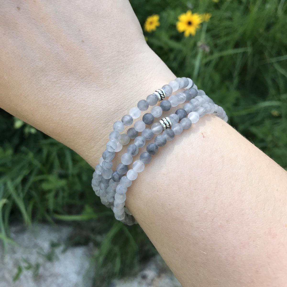Cloud Quartz Mini Bead Bracelet